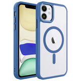Apple iPhone 11 Kılıf Wireless Şarj Özellikli Zore Krom M-safe Silikon Kapak Lavendery Gray