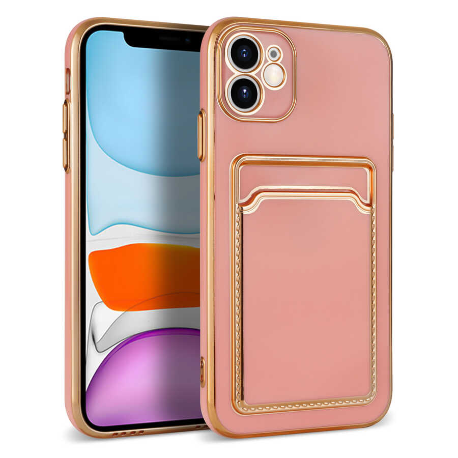 Apple iPhone 11 Kılıf Zore Bark Kartlıklı Kapak Beyaz