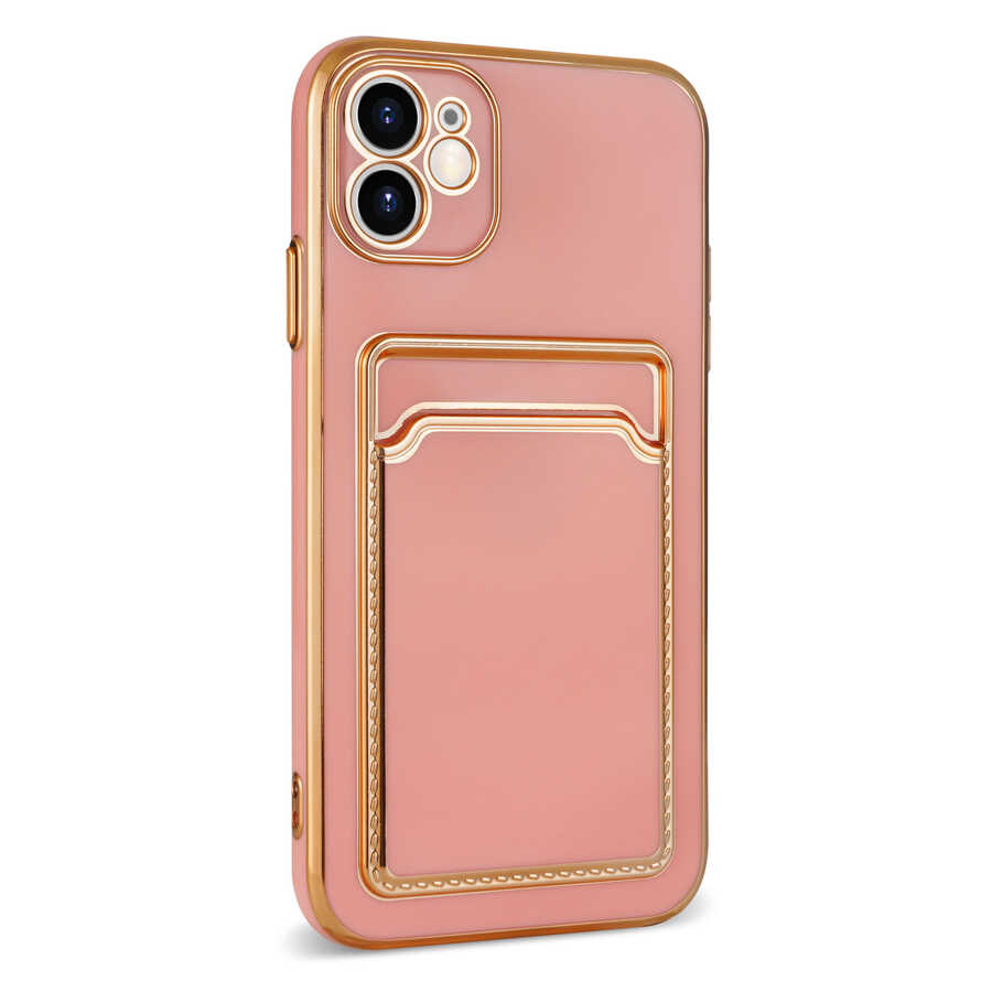Apple iPhone 11 Kılıf Zore Bark Kartlıklı Kapak Mavi