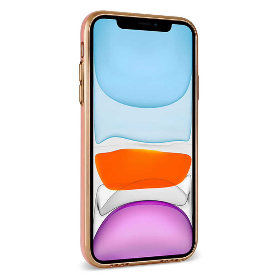 Apple iPhone 11 Kılıf Zore Bark Kartlıklı Kapak Mavi