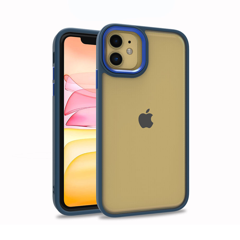 Apple iPhone 11 Kılıf Zore Flora Kapak Mavi