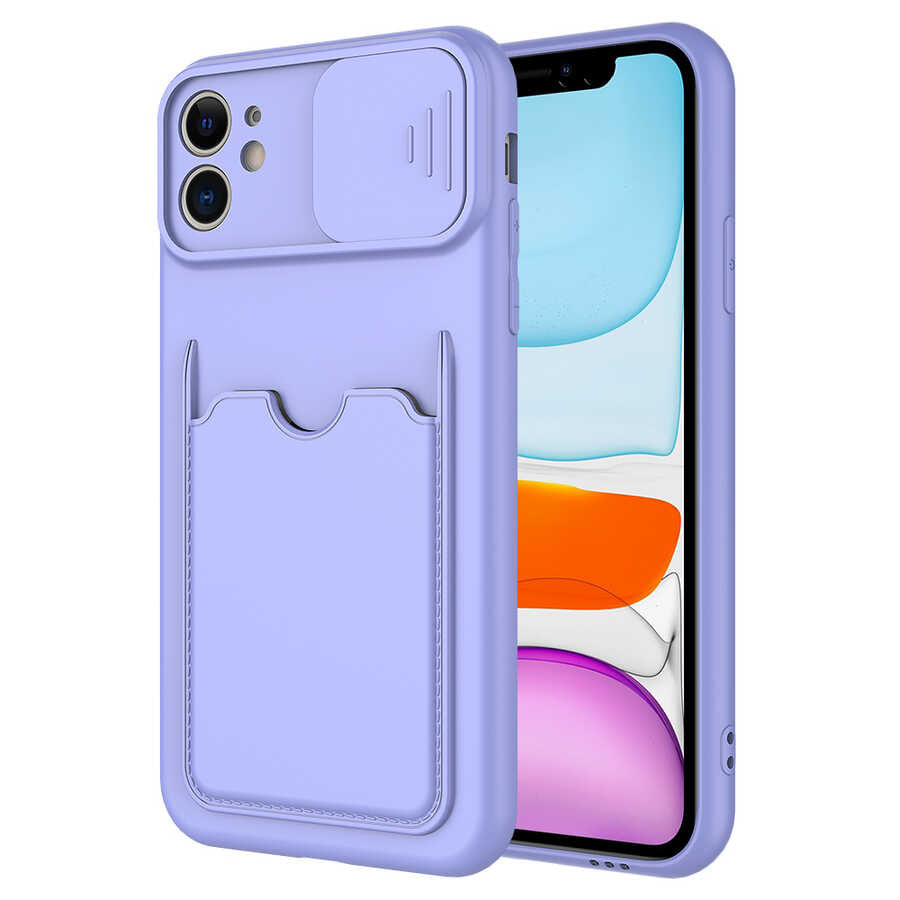 Apple iPhone 11 Kılıf Zore Kartix Kapak Lila