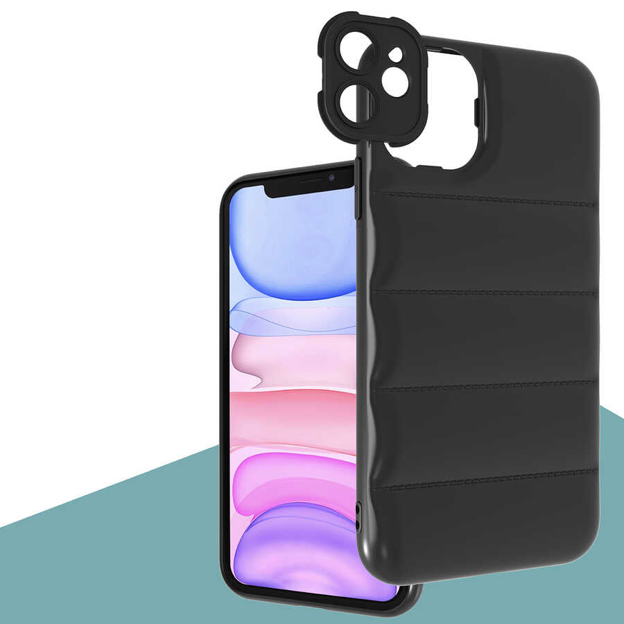 Apple iPhone 11 Kılıf Zore Kasis Kapak Siyah