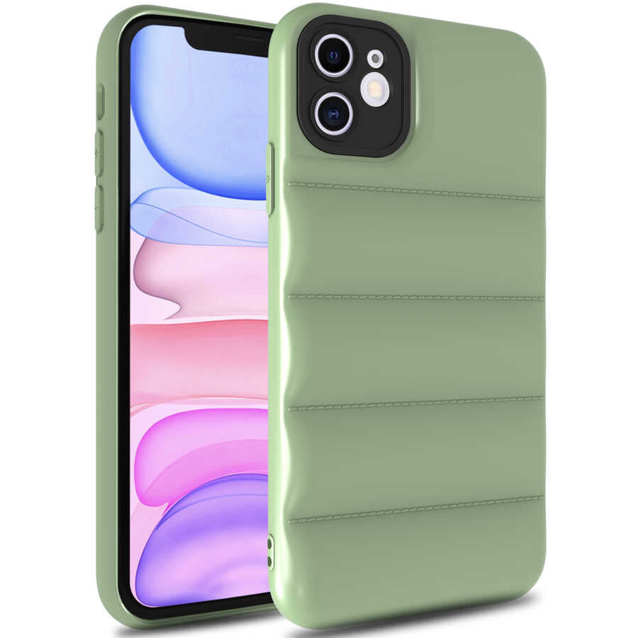Apple iPhone 11 Kılıf Zore Kasis Kapak Açık Yeşil