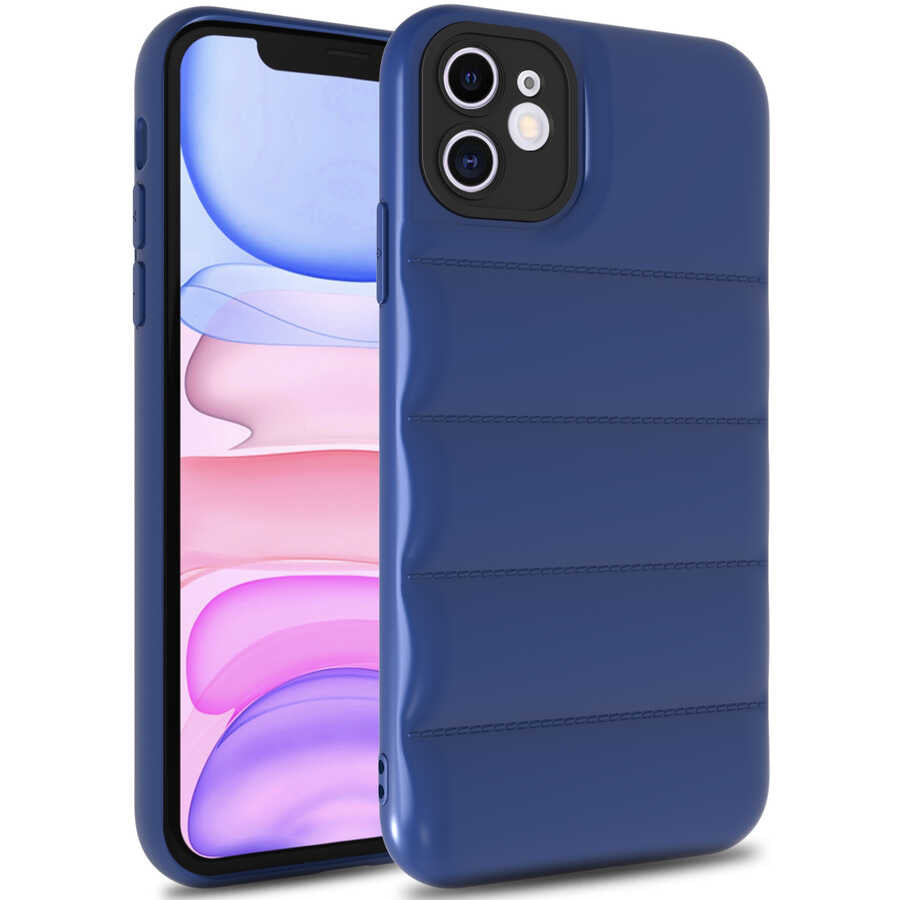 Apple iPhone 11 Kılıf Zore Kasis Kapak Saks Mavi
