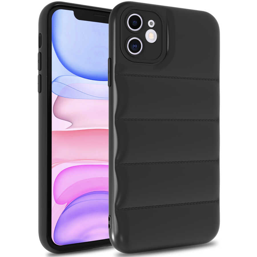 Apple iPhone 11 Kılıf Zore Kasis Kapak Siyah