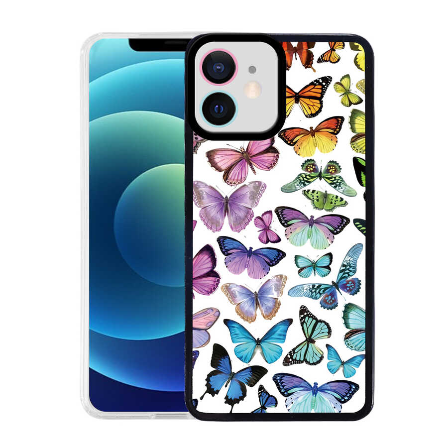 Apple iPhone 11 Kılıf Zore M-Fit Desenli Kapak Butterfly No3
