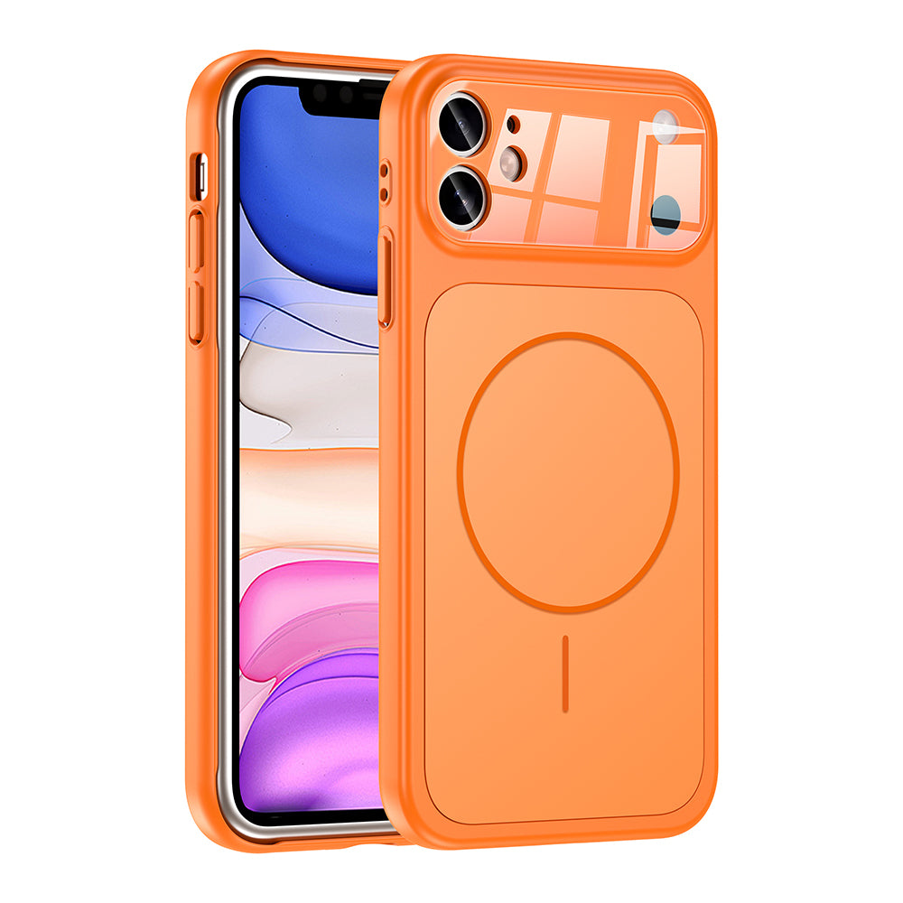 Apple iPhone 11 Kılıf Zore M-Safe Şarj Özellikli Kamera Korumalı Formen Kapak Mavi