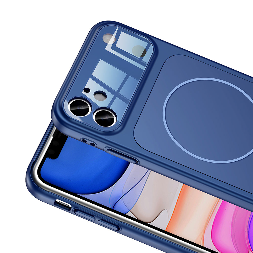Apple iPhone 11 Kılıf Zore M-Safe Şarj Özellikli Kamera Korumalı Formen Kapak Siyah