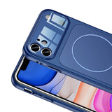 Apple iPhone 11 Kılıf Zore M-Safe Şarj Özellikli Kamera Korumalı Formen Kapak Gold