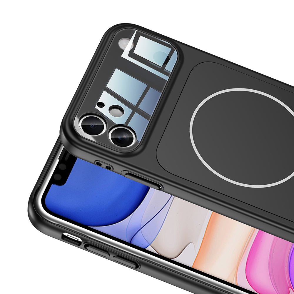 Apple iPhone 11 Kılıf Zore M-Safe Şarj Özellikli Kamera Korumalı Formen Kapak Mavi