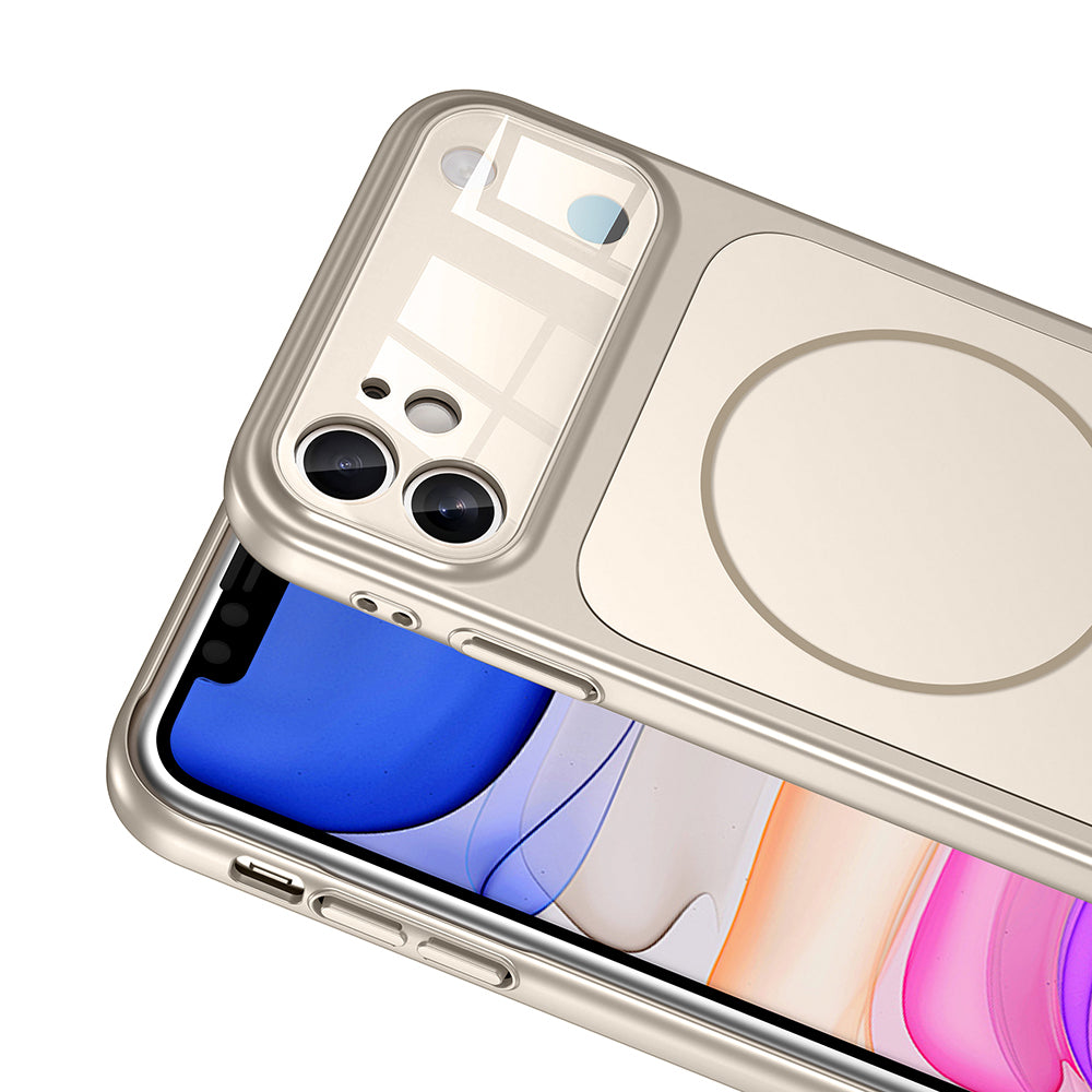 Apple iPhone 11 Kılıf Zore M-Safe Şarj Özellikli Kamera Korumalı Formen Kapak Siyah