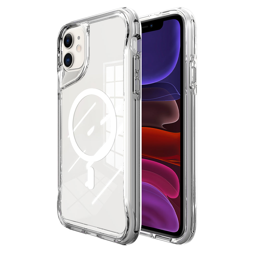Apple iPhone 11 Kılıf Zore M-safe Şarj Özellikli T-Max M-safe Kapak Şeffaf