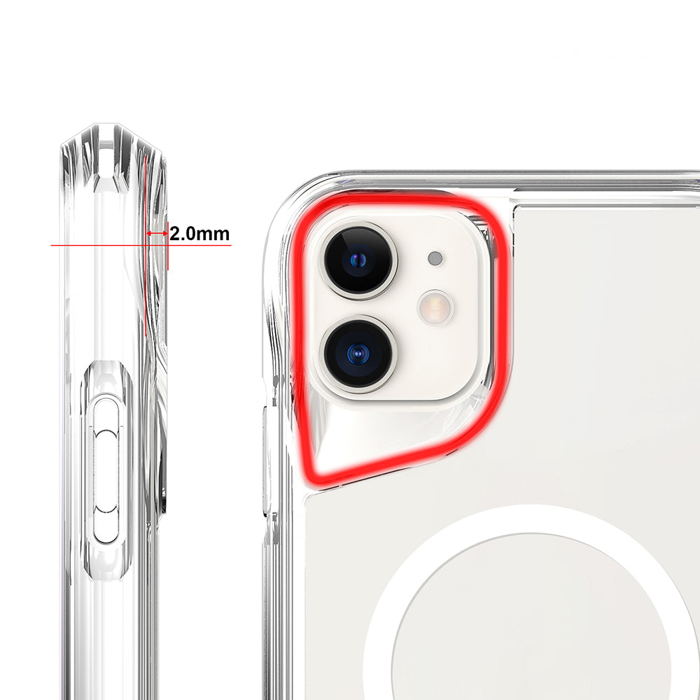 Apple iPhone 11 Kılıf Zore M-safe Şarj Özellikli T-Max M-safe Kapak Şeffaf