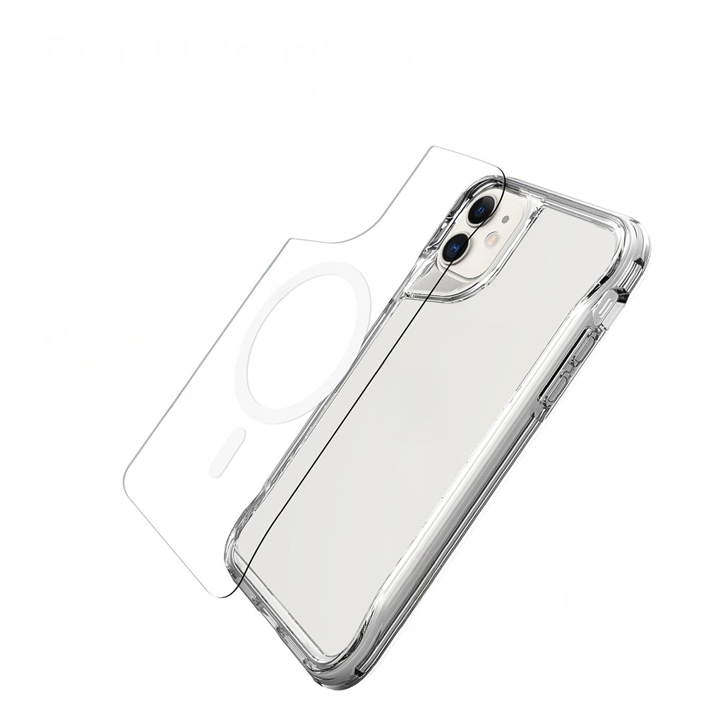 Apple iPhone 11 Kılıf Zore M-safe Şarj Özellikli T-Max M-safe Kapak Şeffaf