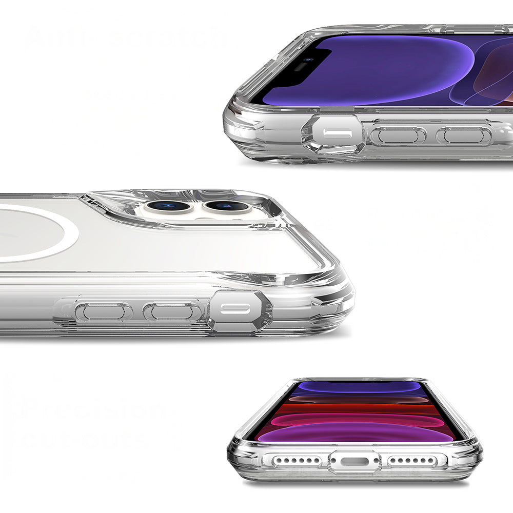 Apple iPhone 11 Kılıf Zore M-safe Şarj Özellikli T-Max M-safe Kapak Şeffaf