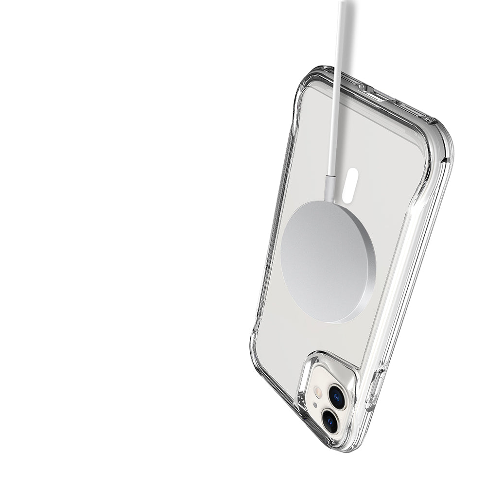 Apple iPhone 11 Kılıf Zore M-safe Şarj Özellikli T-Max M-safe Kapak Şeffaf