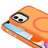 Apple iPhone 11 Kılıf Zore M-safe Şarj Özellikli Buzlu Transparan C-Pro Sert Kapak Siyah