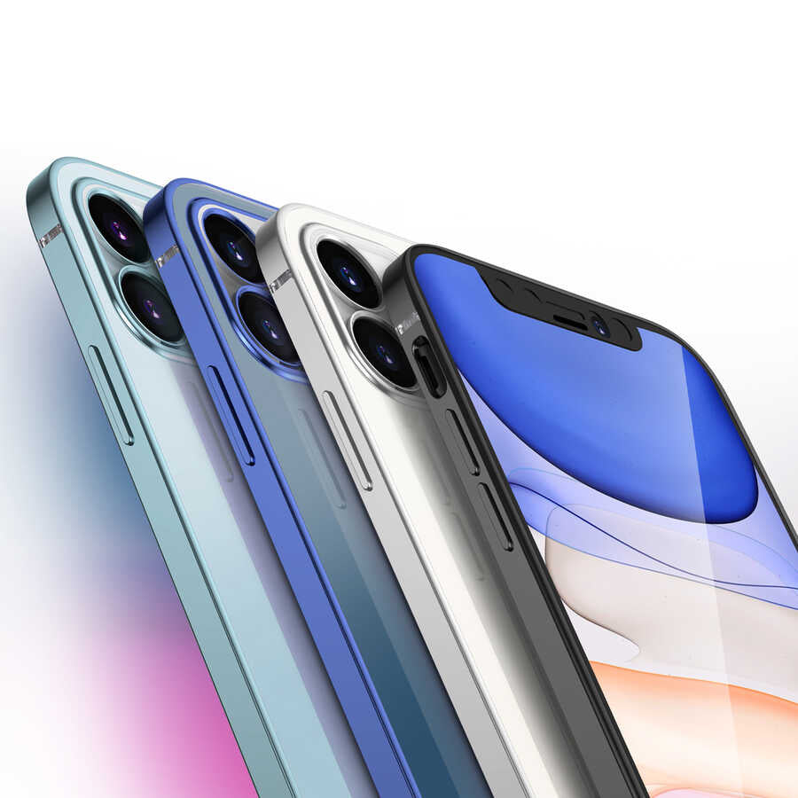 Apple iPhone 11 Kılıf Zore Mat Gbox Kapak Gümüş