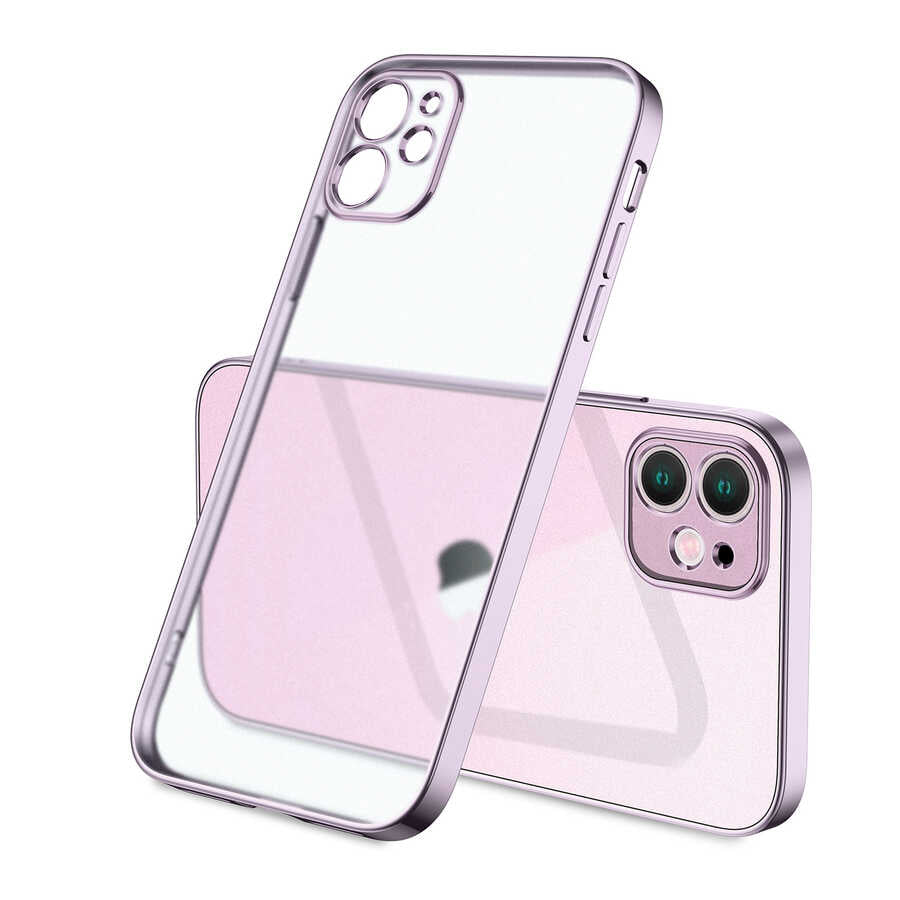 Apple iPhone 11 Kılıf Zore Mat Gbox Kapak Mor