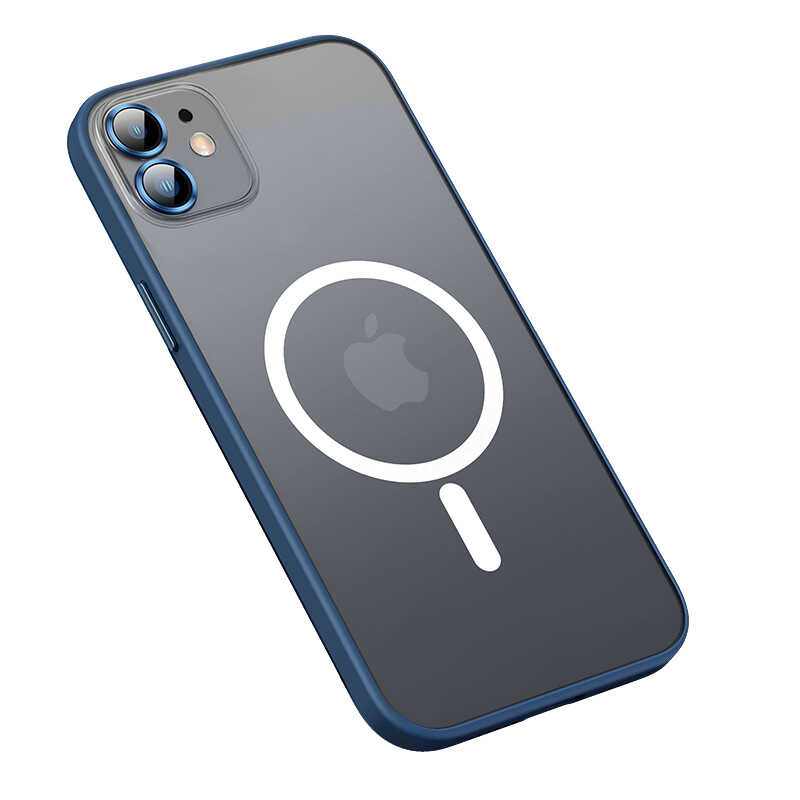 Apple iPhone 11 Kılıf Zore Mokka Wireless Kapak Lacivert