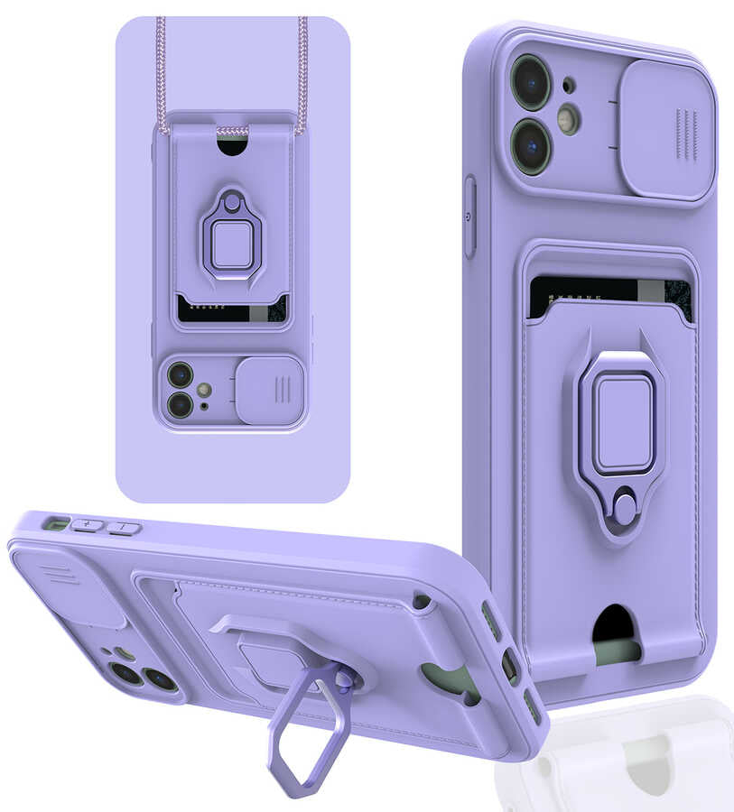 Apple iPhone 11 Kılıf Zore Pelit Kapak Lila