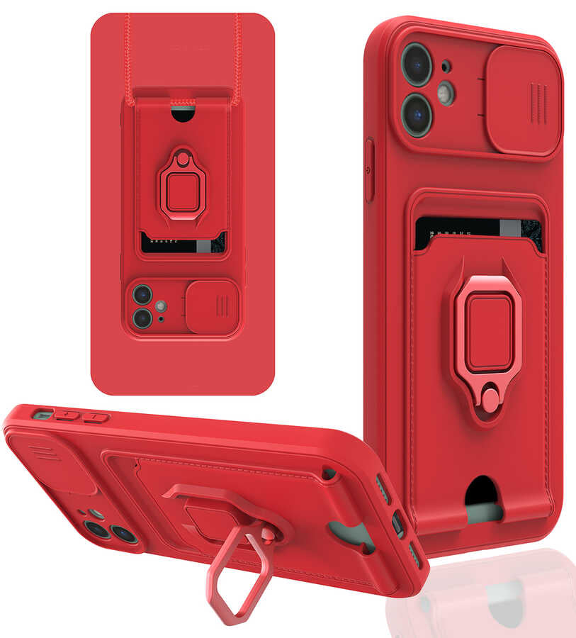 Apple iPhone 11 Kılıf Zore Pelit Kapak Kırmızı