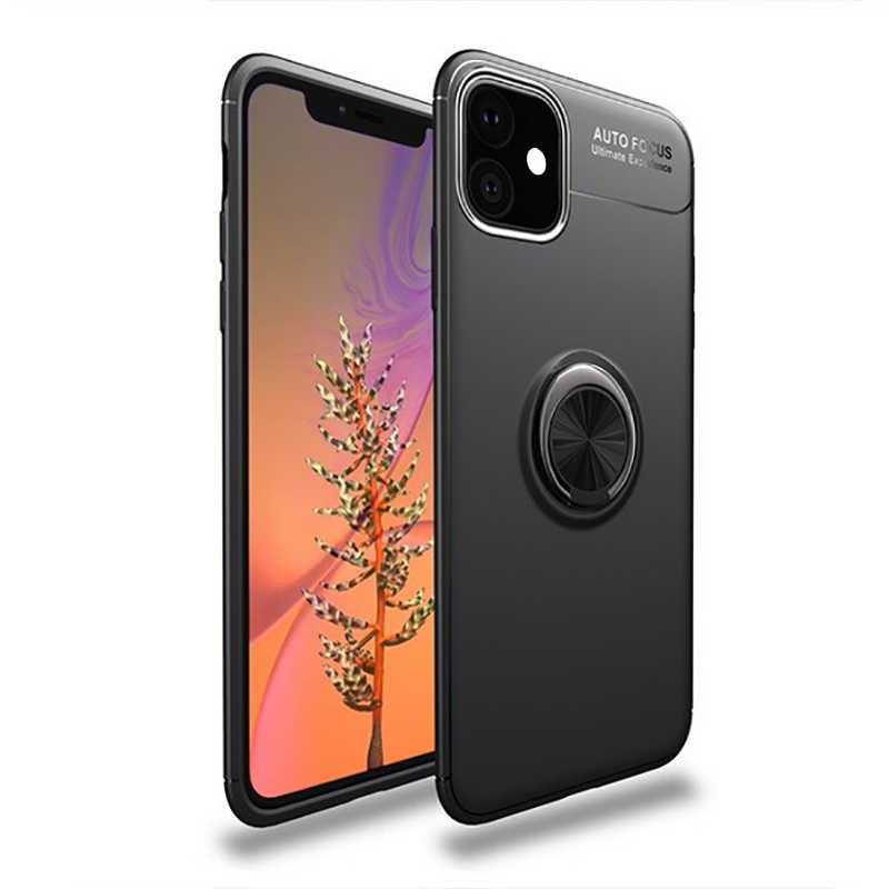 Apple iPhone 11 Kılıf Zore Ravel Silikon Kapak Siyah-Mavi