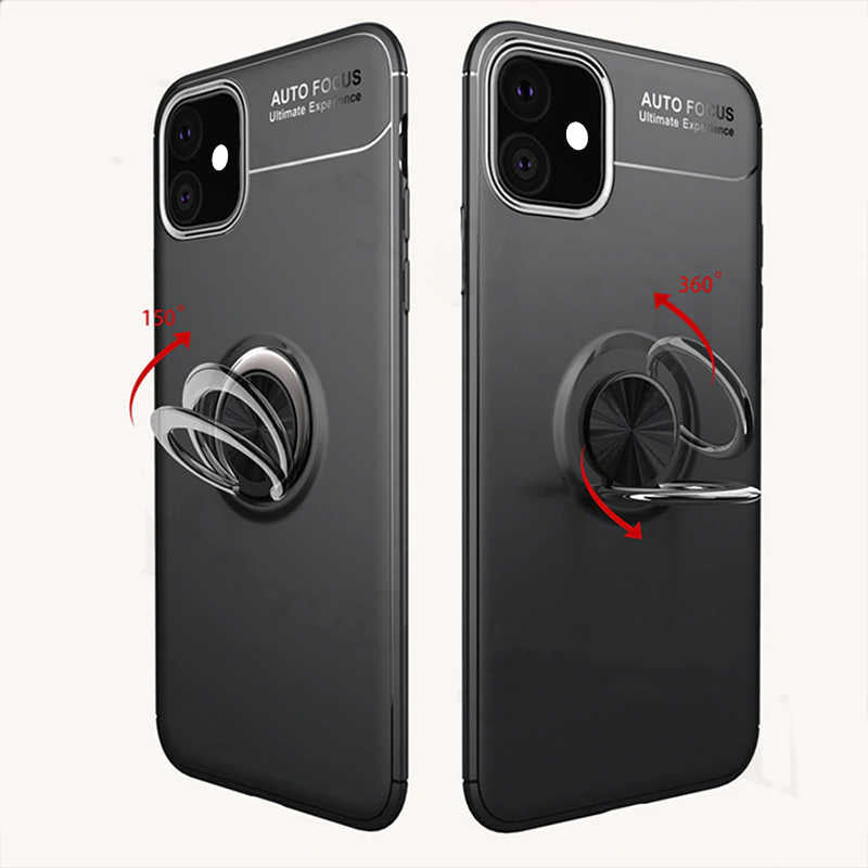 Apple iPhone 11 Kılıf Zore Ravel Silikon Kapak Siyah-Mavi