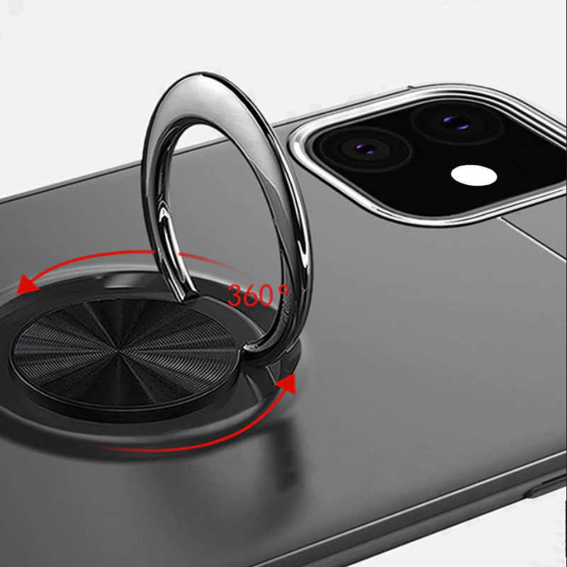 Apple iPhone 11 Kılıf Zore Ravel Silikon Kapak Siyah-Mavi