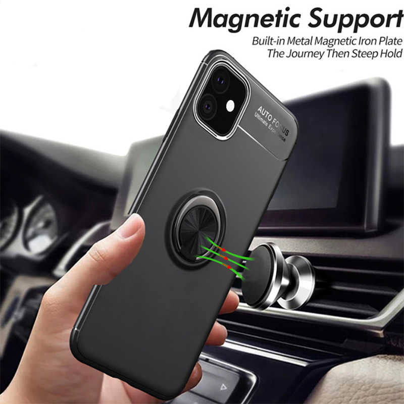 Apple iPhone 11 Kılıf Zore Ravel Silikon Kapak Siyah-Mavi