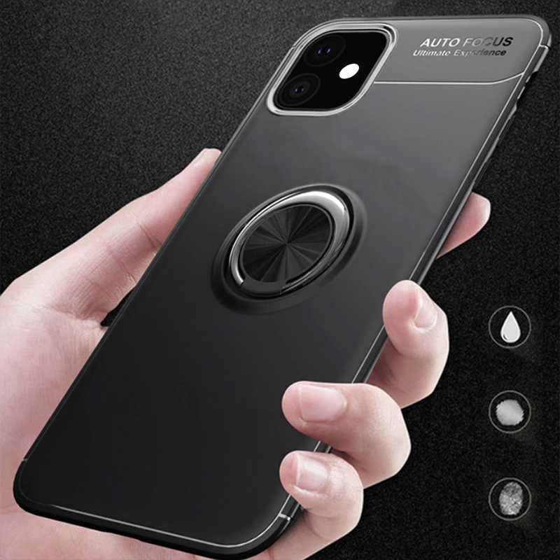 Apple iPhone 11 Kılıf Zore Ravel Silikon Kapak Siyah-Mavi