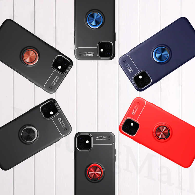 Apple iPhone 11 Kılıf Zore Ravel Silikon Kapak Siyah-Mavi