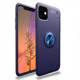 Apple iPhone 11 Kılıf Zore Ravel Silikon Kapak Siyah-Mavi