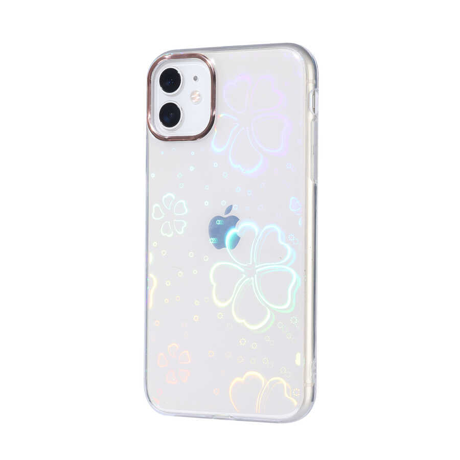 Apple iPhone 11 Kılıf Zore Sidney Desenli Sert Kapak Heart No1