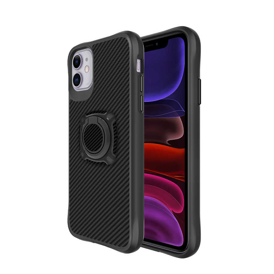 Apple iPhone 11 Kılıf Zore Timo Kapak Siyah