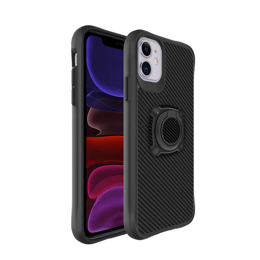 Apple iPhone 11 Kılıf Zore Timo Kapak Siyah
