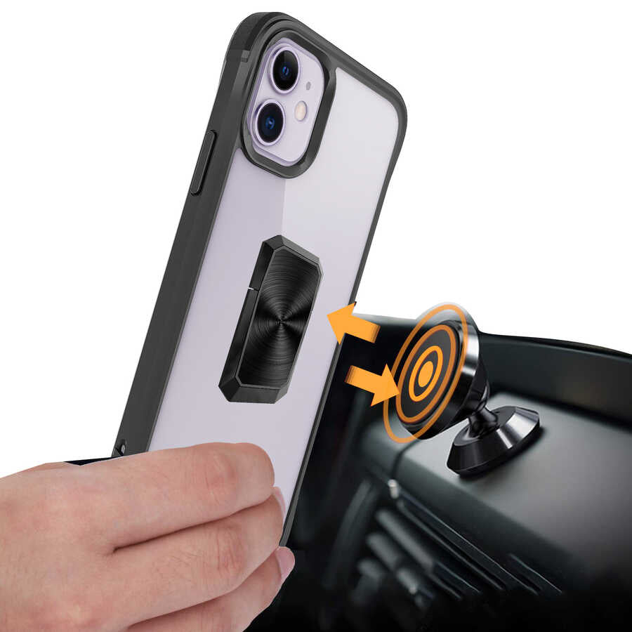 Apple iPhone 11 Kılıf Zore V-Bax Kapak Siyah
