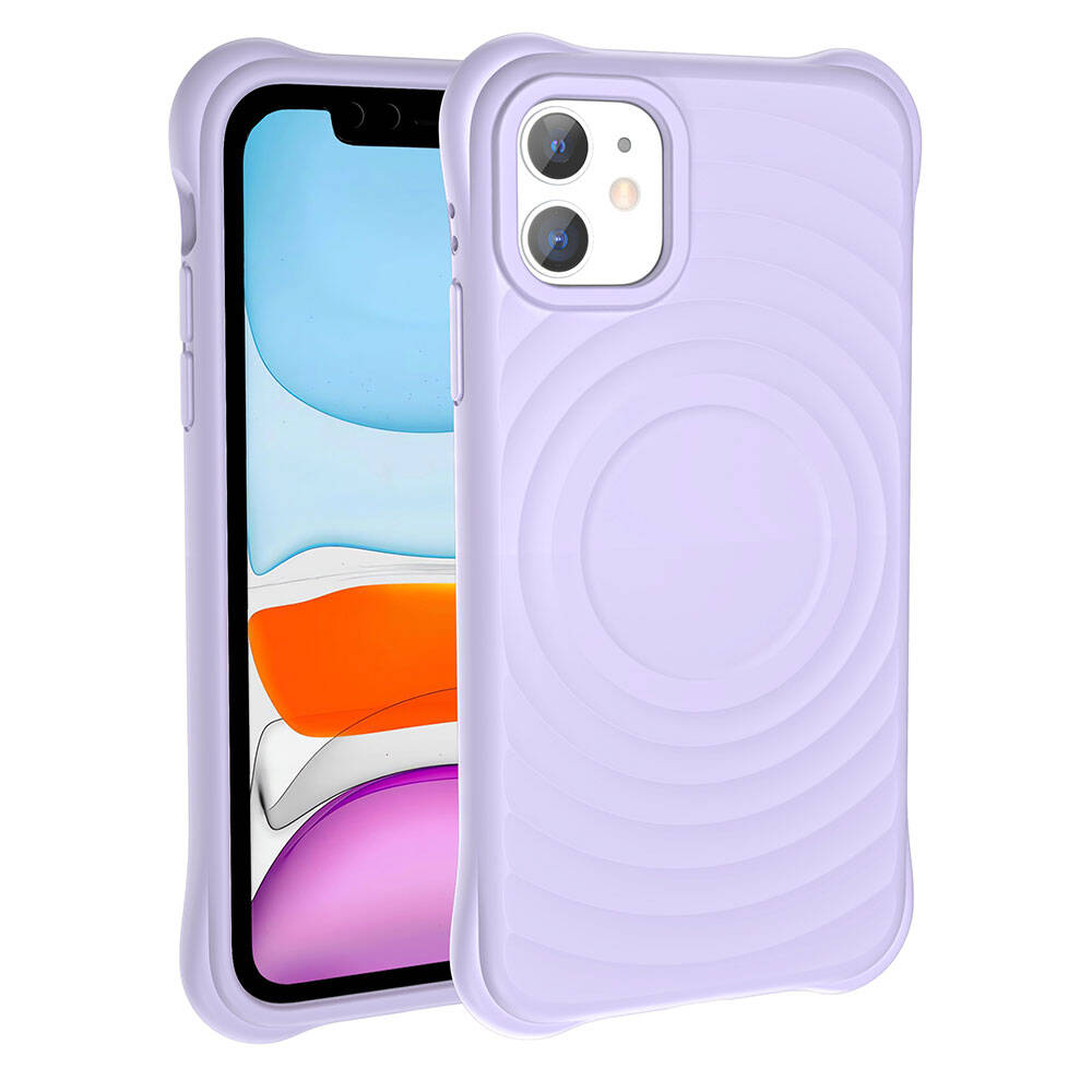 Apple iPhone 11 M-safe Şarj Özellikli Airbagli Mat Görünümlü Zore Hepi Kapak Yeşil