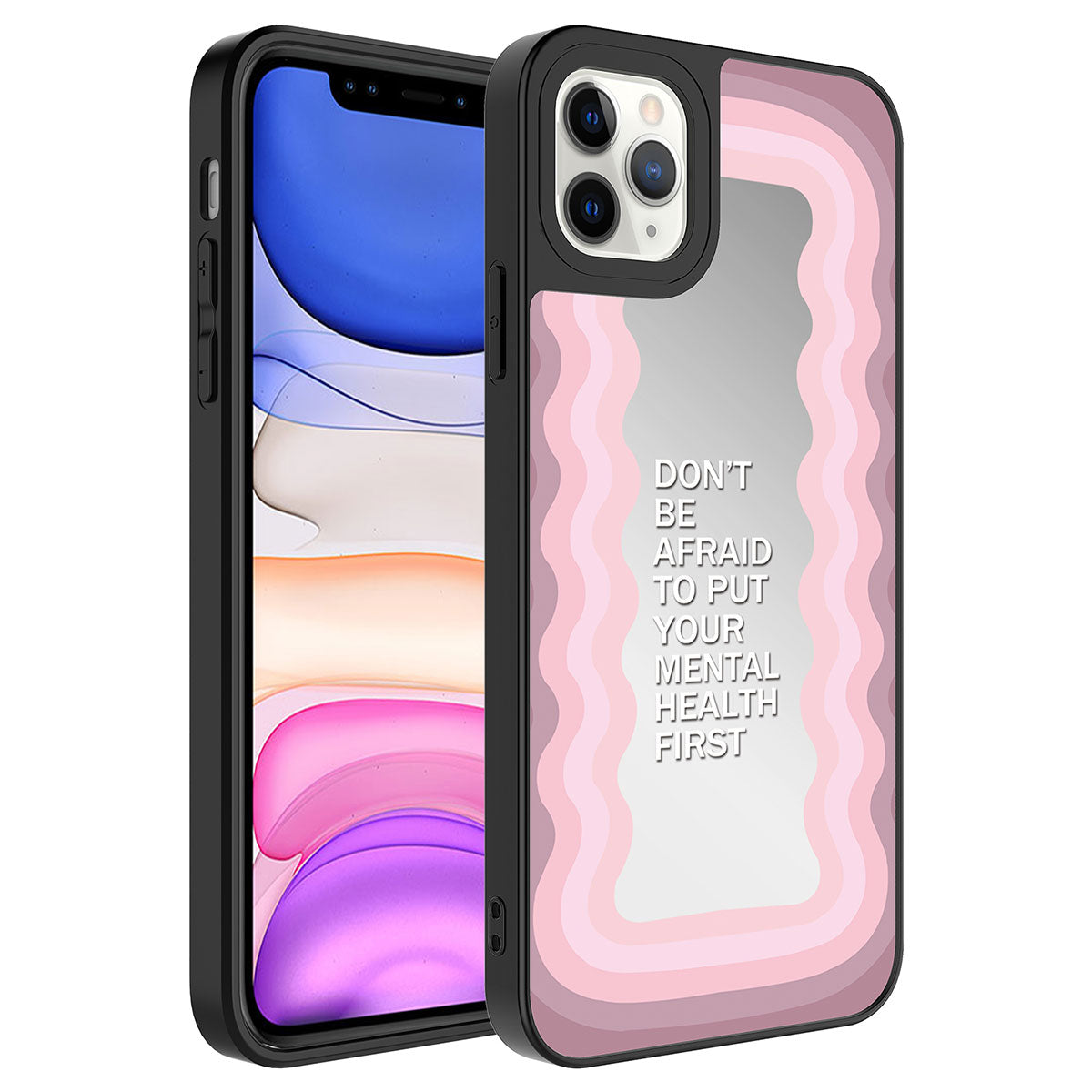 Apple iPhone 11 Pro Kılıf Aynalı Desenli Kamera Korumalı Parlak Zore Mirror Kapak Ayna