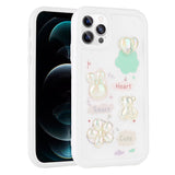 Apple iPhone 11 Pro Kılıf Kabartma Figürlü Parlak Zore Toys Silikon Kapak Beyaz