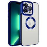 Apple iPhone 11 Pro Kılıf Kamera Korumalı Logo Gösteren Zore Omega Kapak Lacivert
