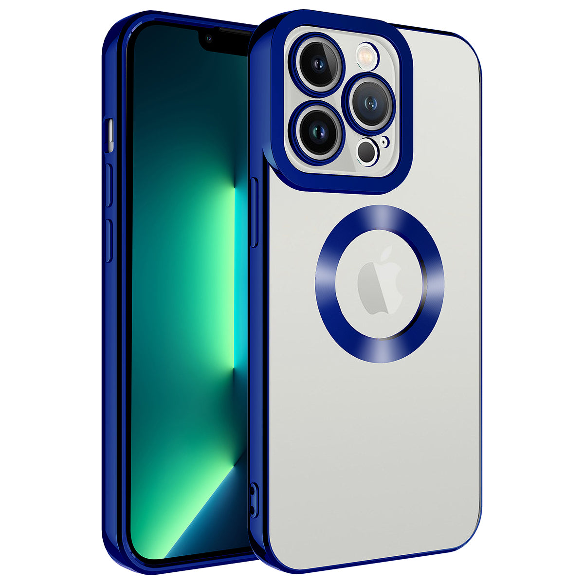 Apple iPhone 11 Pro Kılıf Kamera Korumalı Logo Gösteren Zore Omega Kapak Lacivert