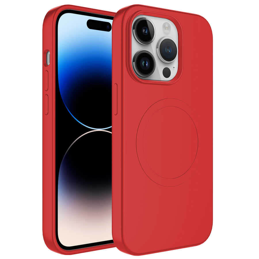 Apple iPhone 11 Pro Kılıf M-safe Wireless Şarj Özellikli Pastel Renk Silikon Zore Plas Kapak Lila
