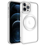 Apple iPhone 11 Pro Kılıf M-safe Wireless Şarj Özellikli Zore Setro Silikon Gümüş