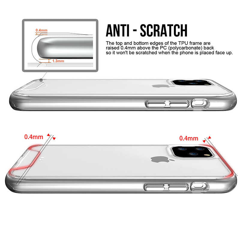 Apple iPhone 11 Pro Kılıf Zore Gard Silikon Renksiz