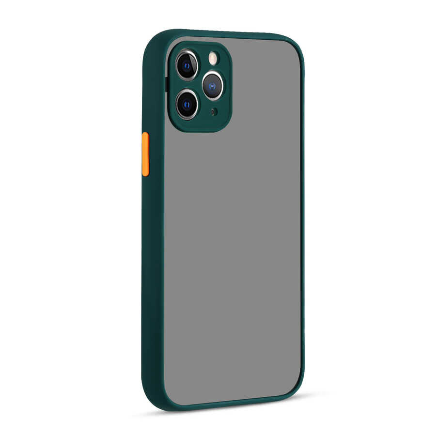 Apple iPhone 11 Pro Kılıf Zore Hux Kapak Koyu Yeşil