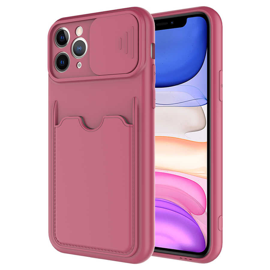 Apple iPhone 11 Pro Kılıf Zore Kartix Kapak Koyu Mor