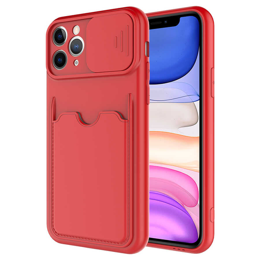Apple iPhone 11 Pro Kılıf Zore Kartix Kapak Kırmızı