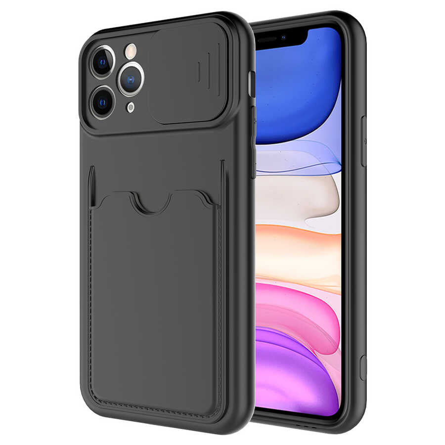 Apple iPhone 11 Pro Kılıf Zore Kartix Kapak Siyah
